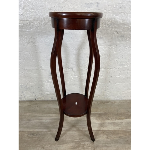 3 - An Edwardian inlaid mahogany circular jardinière stand - approx. 53cm high x 29cm diameter