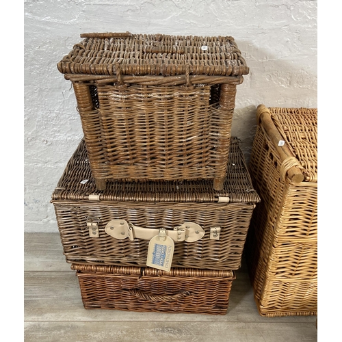 61 - Seven wicker baskets