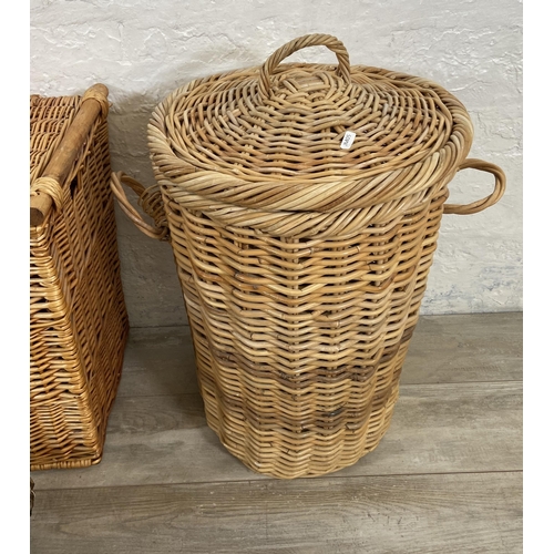 61 - Seven wicker baskets