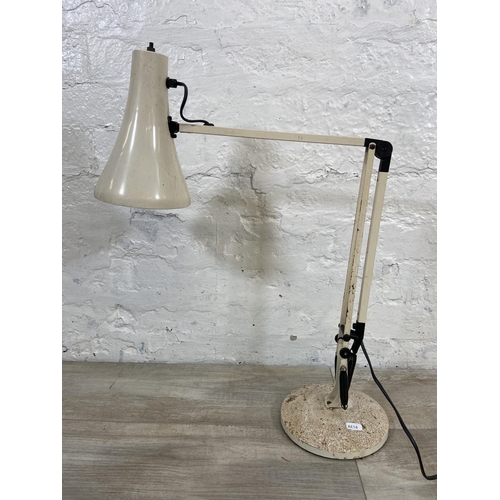 81 - An Anglepoise white metal articulated desk lamp - approx. 75cm high