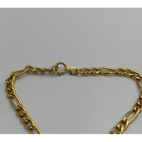 2141 - A hallmarked Birmingham 9ct gold chain bracelet, 18cm long - approx. gross weight 2.6g