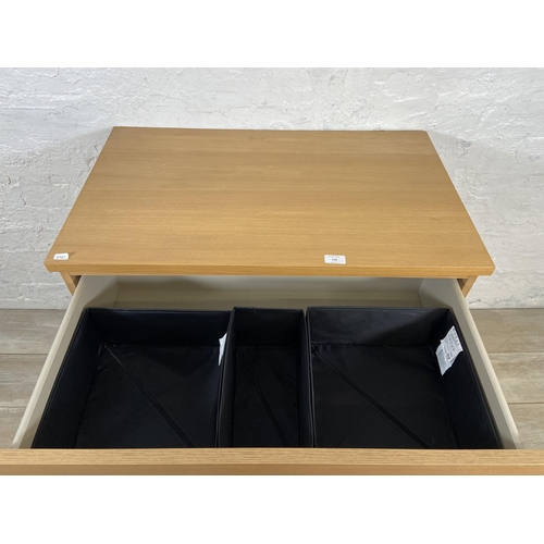 139 - An IKEA Malm oak effect chest of drawers - approx. 78cm high x 80.5cm wide x 48cm deep