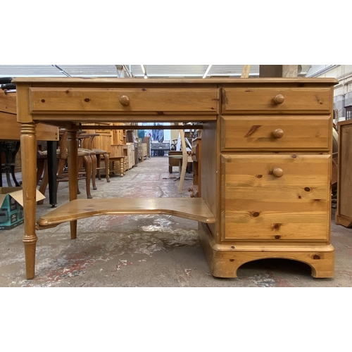 88 - A Ducal pine office desk - approx. 78cm high x 120cm wide x 60cm deep