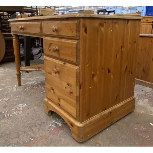 88 - A Ducal pine office desk - approx. 78cm high x 120cm wide x 60cm deep