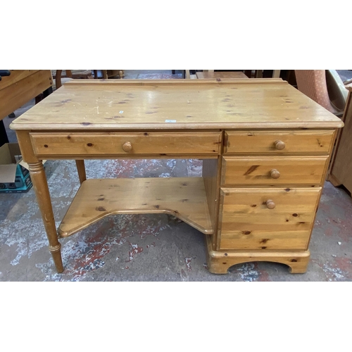 88 - A Ducal pine office desk - approx. 78cm high x 120cm wide x 60cm deep