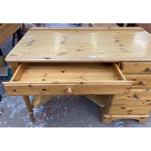 88 - A Ducal pine office desk - approx. 78cm high x 120cm wide x 60cm deep