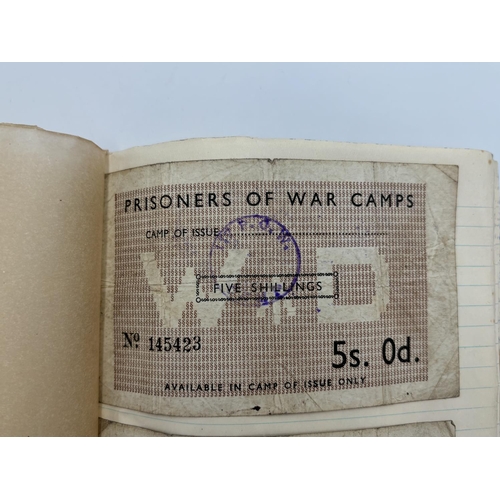 2266A - A mid 20th century banknote album containing Prisoners of War Camps one and five shillings confineme... 