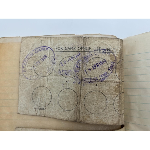 2266A - A mid 20th century banknote album containing Prisoners of War Camps one and five shillings confineme... 