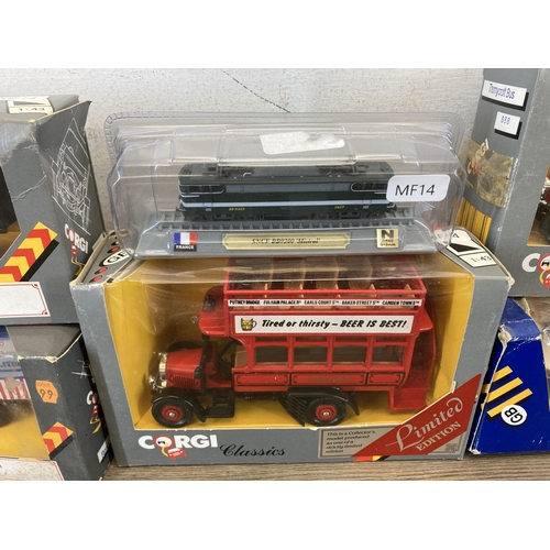 495 - A collection of boxed model vehicles to include limited edition Corgi Classics Thornycroft Bus 888 -... 