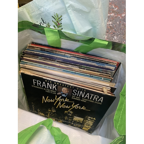 1158 - A collection of LP vinyl records to include Frank Sinatra, Rod Stewart, Elton John etc.