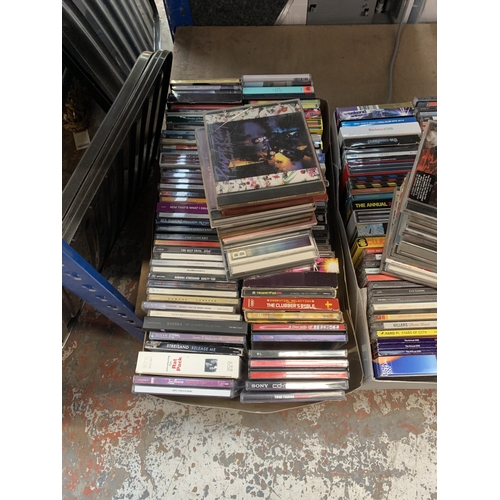 1159 - Four boxes of CDs to include Usher, Anastacia, Barbra Streisand etc.