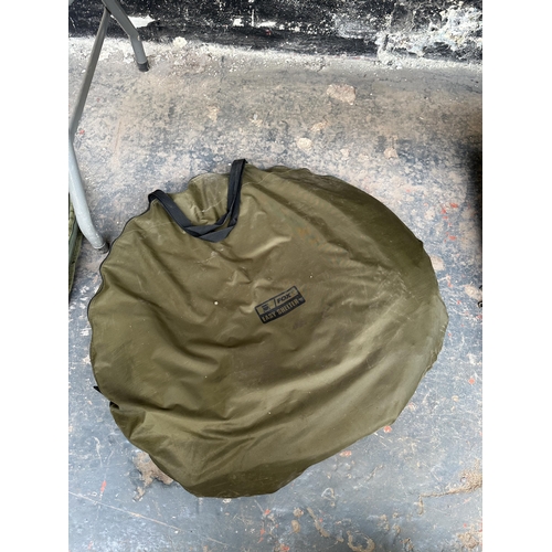 1014 - Two fishing items, one Fox Easy Shelter and one Cyprinus Carp Technology sleeping bag