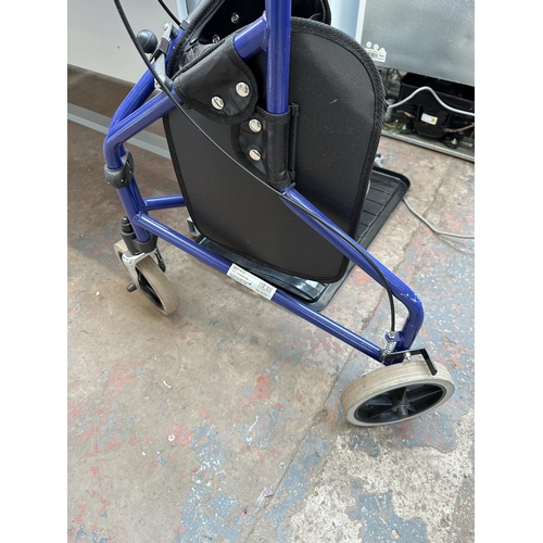 1029 - An Ableworld Drive three wheeled walking frame with brakes