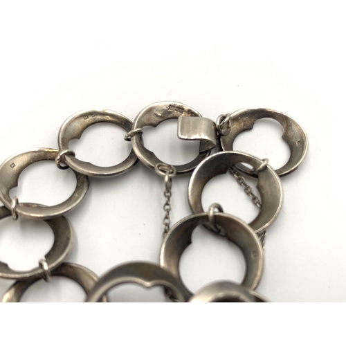 2125 - A hallmarked Birmingham silver bracelet, dated 1972 - approx. gross weight 14.6g