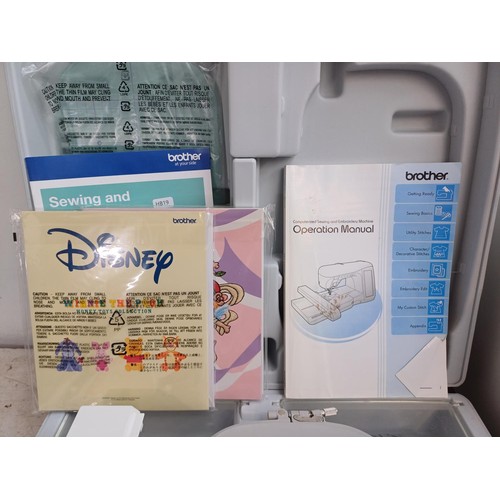 786 - A cased Brother Innov-is 4000D Disney Edition computerised sewing and embroidery machine with foot p... 