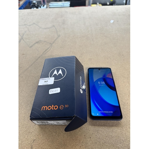 767 - A Motorola Moto E 30 smartphone