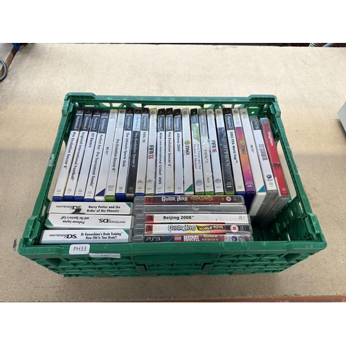 771 - A box of mixed platform video games to include Nintendo Wii, PS2 etc.