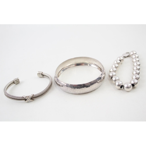 2082 - Three .925 silver bracelets - approx. gross weight 92g