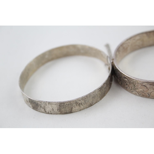 2088 - Three hallmarked sterling silver bangles - approx. gross weight 58g