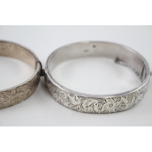 2088 - Three hallmarked sterling silver bangles - approx. gross weight 58g