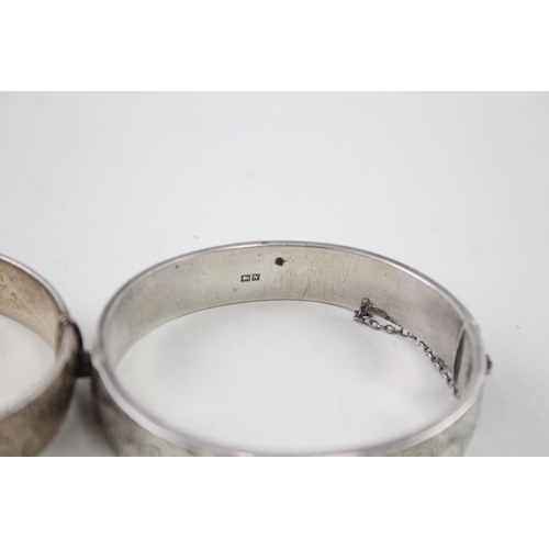 2088 - Three hallmarked sterling silver bangles - approx. gross weight 58g