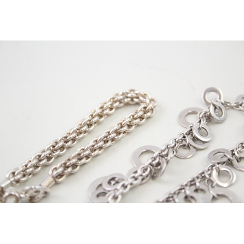 2097 - Three sterling silver bracelets - approx. gross weight 68g