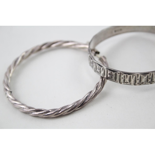 2101 - Four sterling silver bangles - approx. gross weight 80g