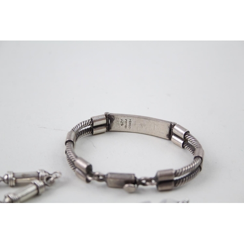 2111 - Three Modernist sterling silver bracelets - approx. gross weight 78g