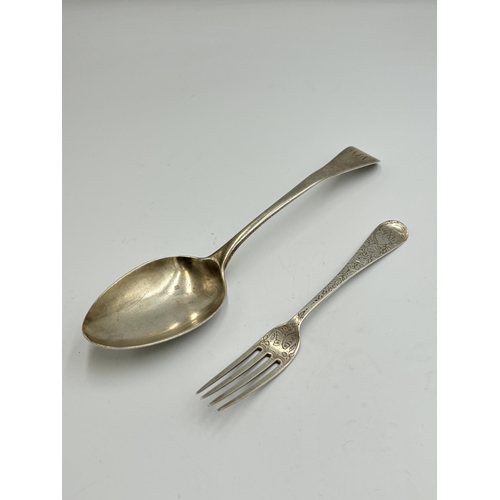 2224 - Nine hallmarked sterling silver and white metal items, two Dubai white metal souvenir spoons, three ... 