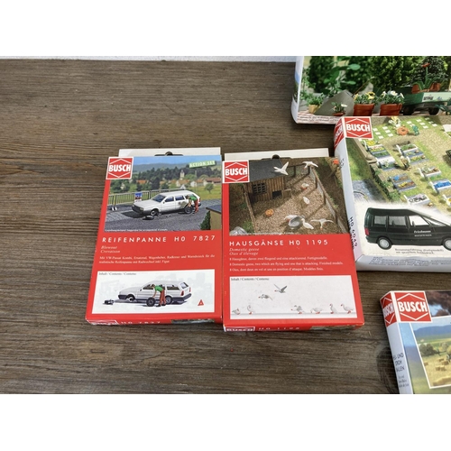 430 - A collection of Busch Action Sets to include Garden Pond Set - model no. H0 1210, Set for Garden Des... 