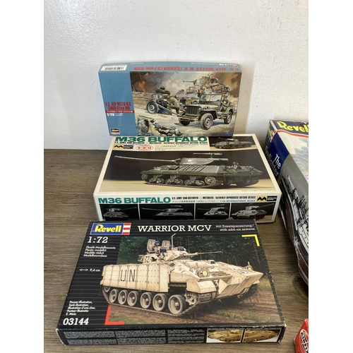 435 - A large collection of model kits to include Airfix, Hasegawa, Mitsuwa, Heljan, Revell etc.