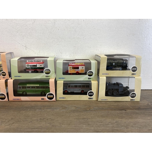 441 - Ten Oxford diecast model vehicles to include AEC Matador 2nd Battalion Gordon Highlanders, Fifteenth... 