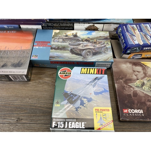 444 - A collection of model kits to include Airfix, Revell, Corgi, Heller, Skywave, Nichimoco, Italeri etc... 