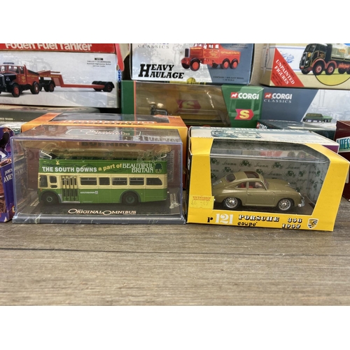 447 - A collection of boxed diecast model vehicles to include Corgi Limited Vintage Glory Edition Sentinel... 