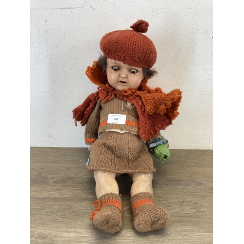 452 - An early 20th century Armand Marseille/Koppelsdorf 1330 bisque head doll