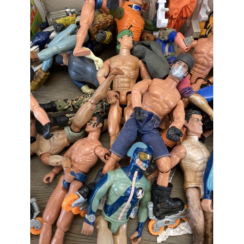 457 - A collection of Hasbro Action Men figurines and accessories together with a boxed Peers Hardy Group ... 