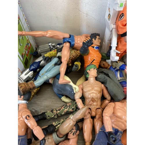 457 - A collection of Hasbro Action Men figurines and accessories together with a boxed Peers Hardy Group ... 