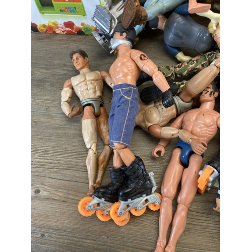 457 - A collection of Hasbro Action Men figurines and accessories together with a boxed Peers Hardy Group ... 