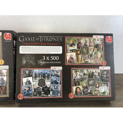 459 - Three Game of Thrones items, one The Complete Season 1-6 DVD box set, one Jumbo Jigsaw Collector's B... 