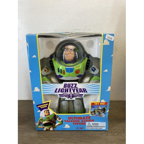 460A - Three items, one boxed Thinkway Toys Disney Toy Story Buzz Lightyear Ultimate Talking Action Figure,... 