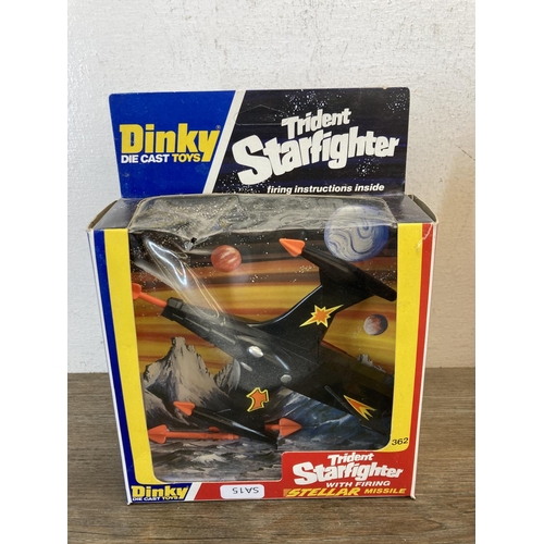 468 - Two vintage boxed Dinky diecast toys, one Trident Starfighter with Firing Stellar Missile - model no... 