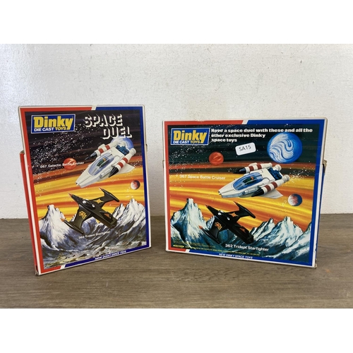 468 - Two vintage boxed Dinky diecast toys, one Trident Starfighter with Firing Stellar Missile - model no... 