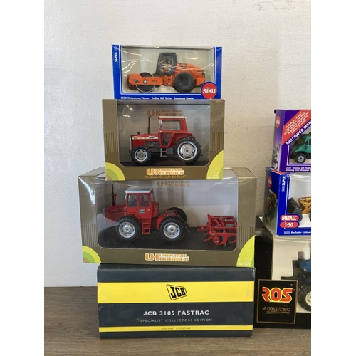 469 - Ten boxed diecast construction model vehicles to include JCB 3185 Fastrac Specialist Collector's Edi... 