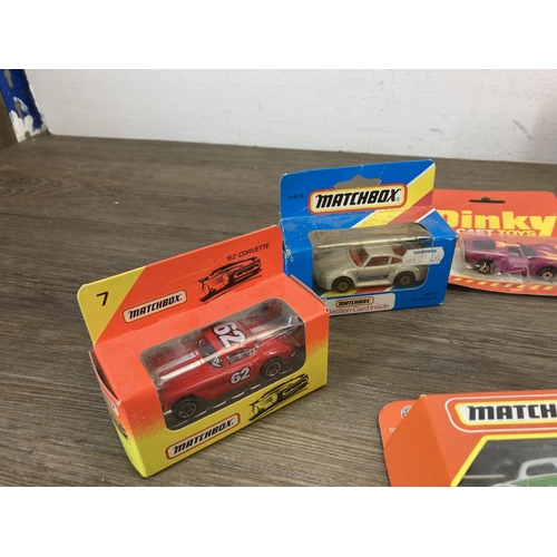 470 - A collection of vintage boxed diecast model vehicles to include Matchbox, Dinky, Mattel, Majorette e... 