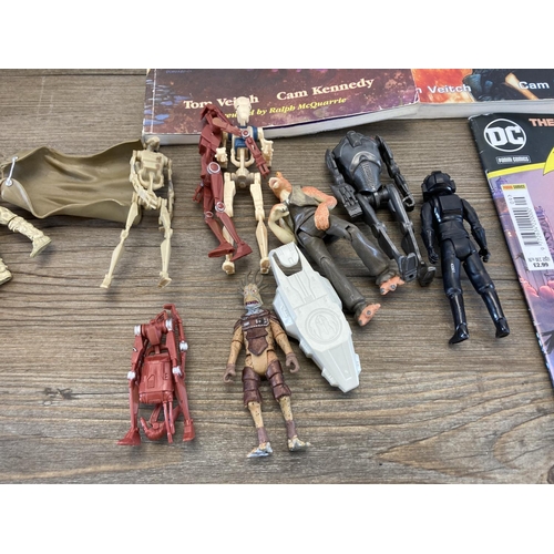 474 - A collection of Star Wars collectables to include Hasbro Millennium Falcon, Hasbro figurines, Sphero... 