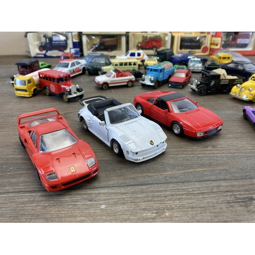 479 - A collection of diecast model vehicles to include Corgi, Lledo, Bburago etc.