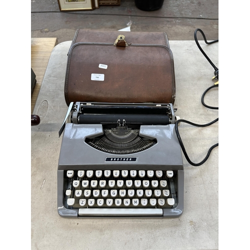 790 - A cased Brother portable typewriter