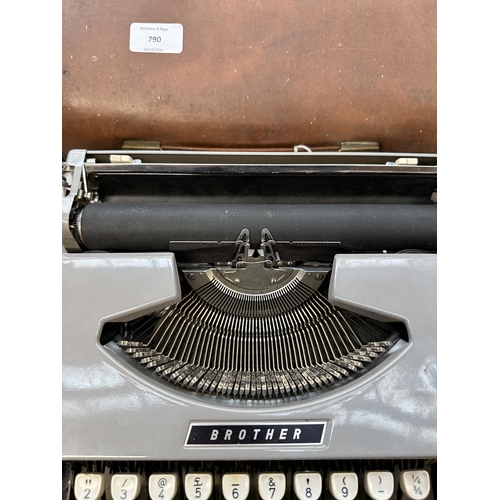 790 - A cased Brother portable typewriter