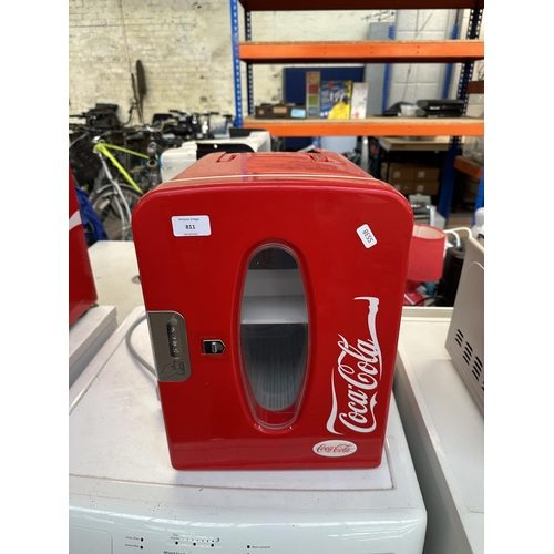 811 - A Sunca counter top fridge cooler with Coca-Cola branding