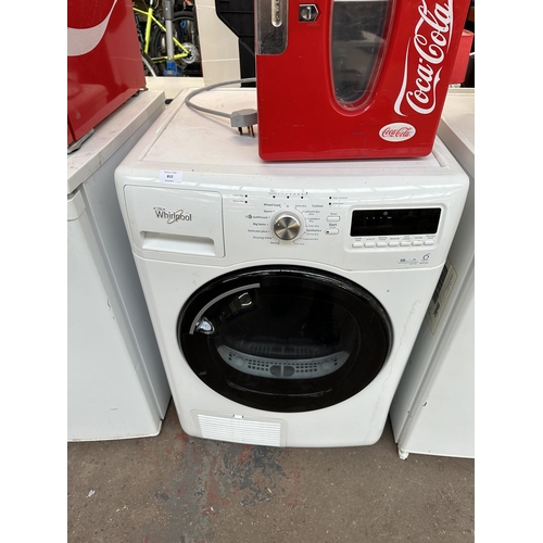 812 - A Whirlpool AZA9790 9kg A class 60cm condenser tumble dryer